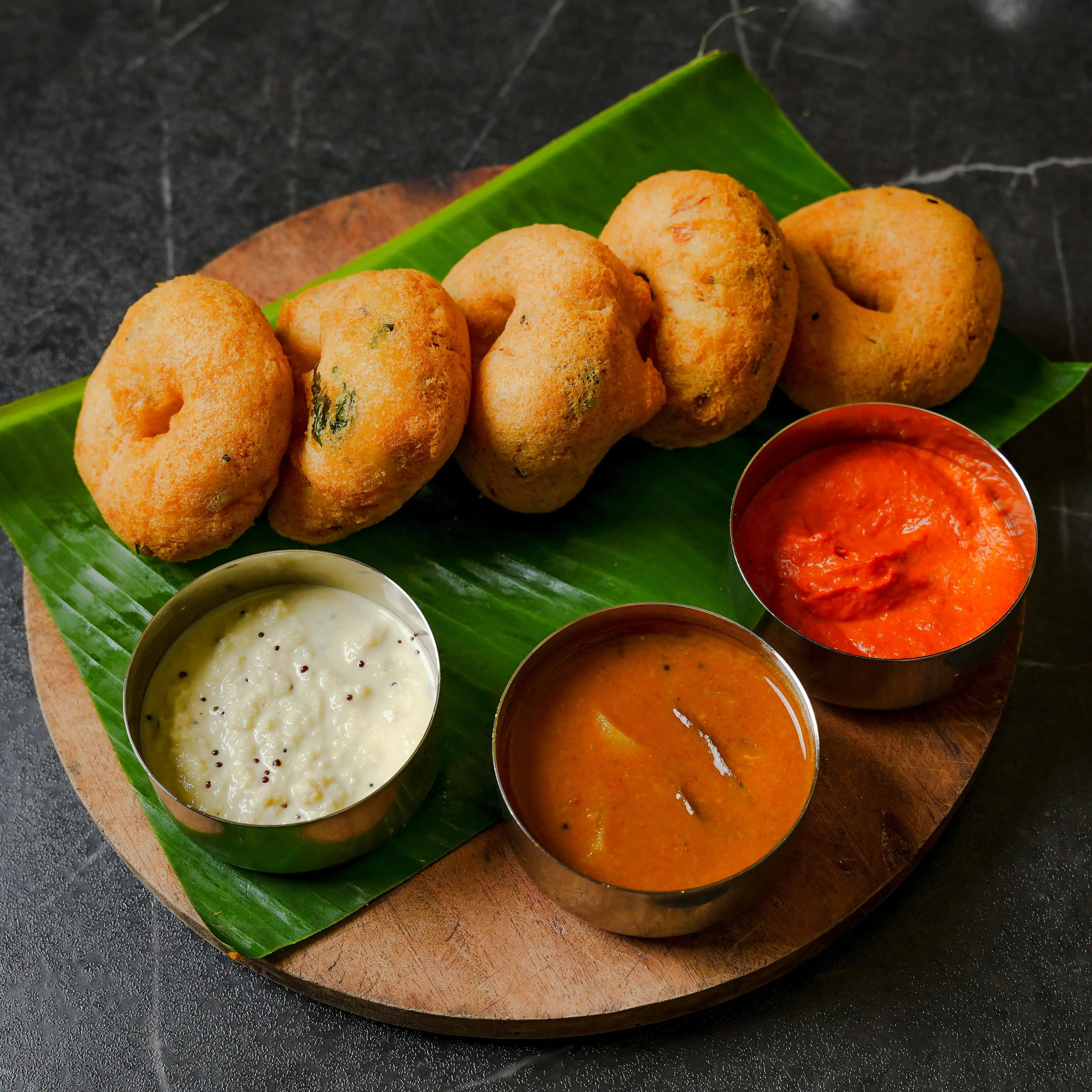 Delicious food on a golden background